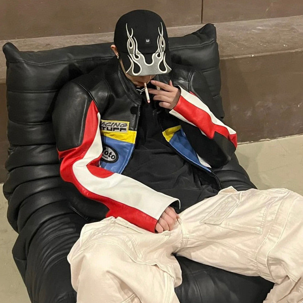 Vetements Motorcycle Zipper Leather Jacket #21918