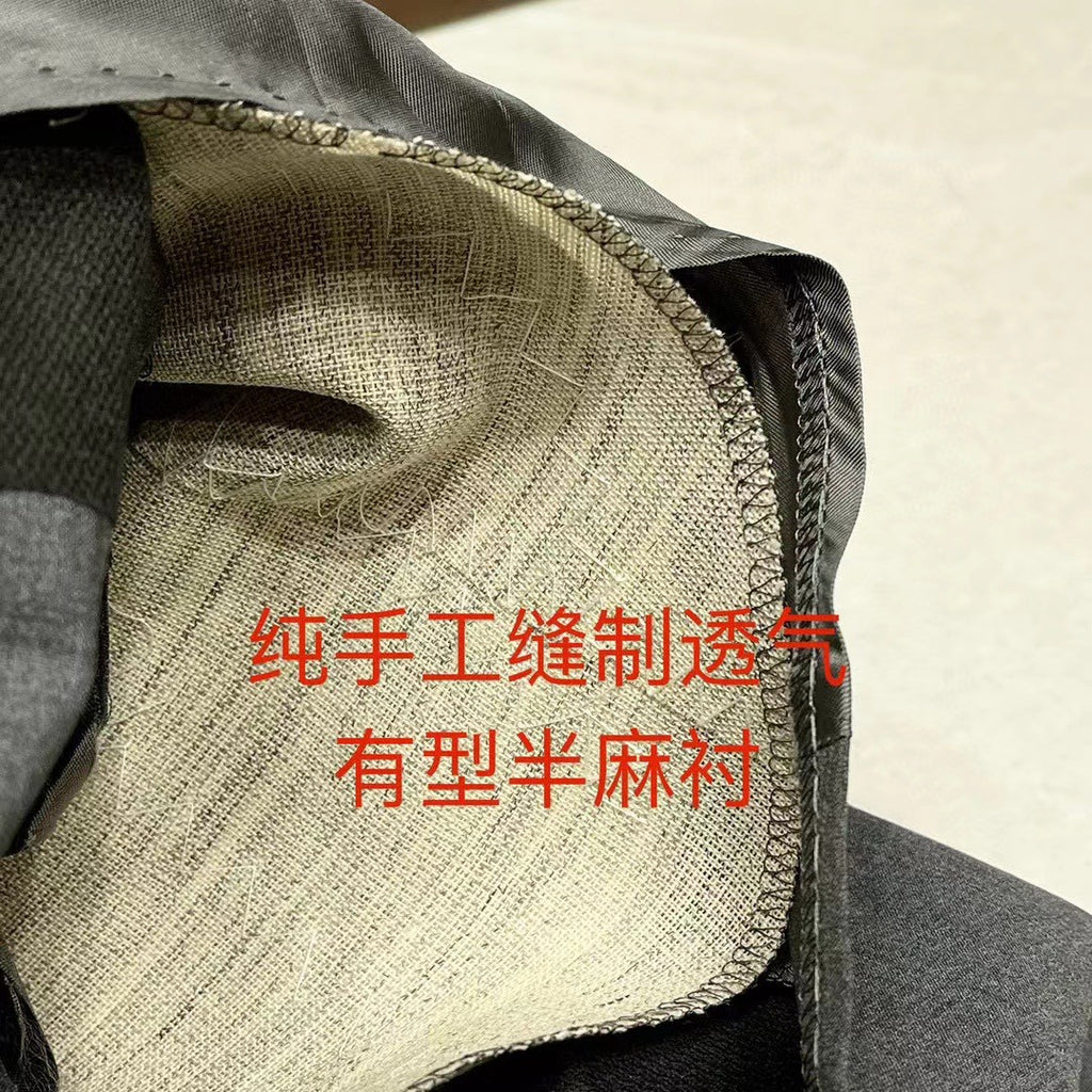 Loro Piana Men's Spring And Autumn Gentleman Bamboo Fiber Wool Suit Jacket Fashion Temperament Lapel Single-breasted Jacket Suit Pants Suit Set Ngvp #8887