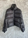 Rick Owens Men's Autumn And Winter Dark Style Collar Zip Down Jacket Warm High Street Fashion Casual Versatile Down Coat  Ngvp #9791