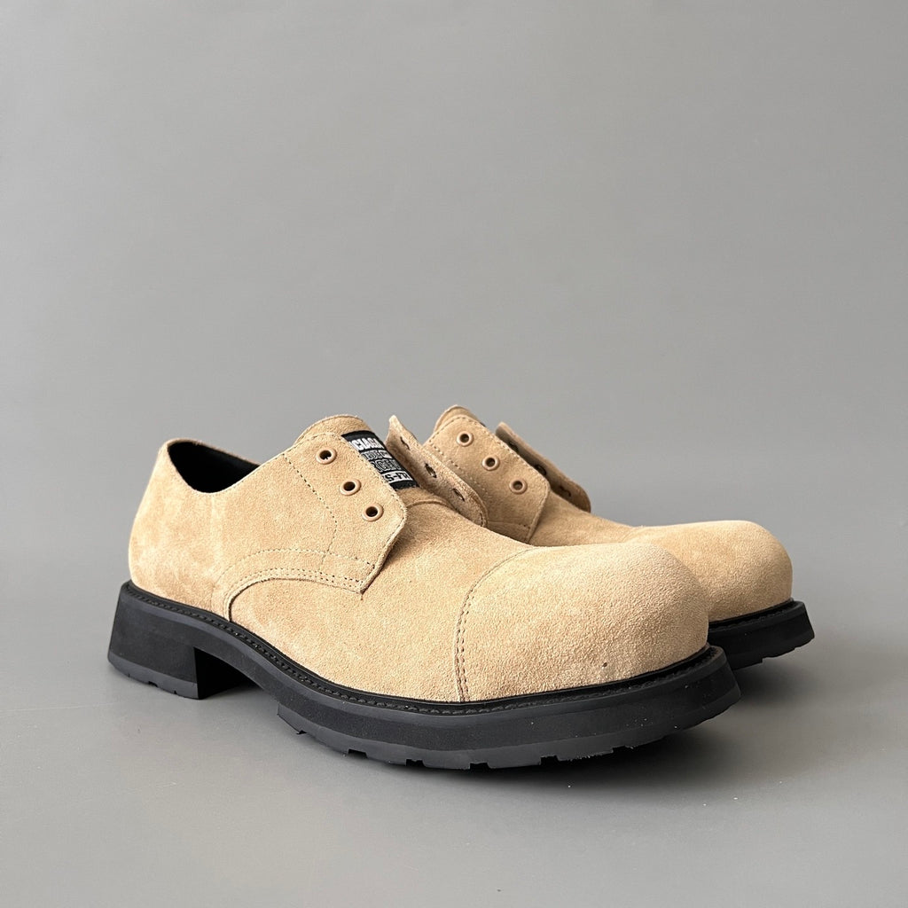 Balenciaga Men's Truck Derby in Sand Cowhide Round Toe Tie #333353