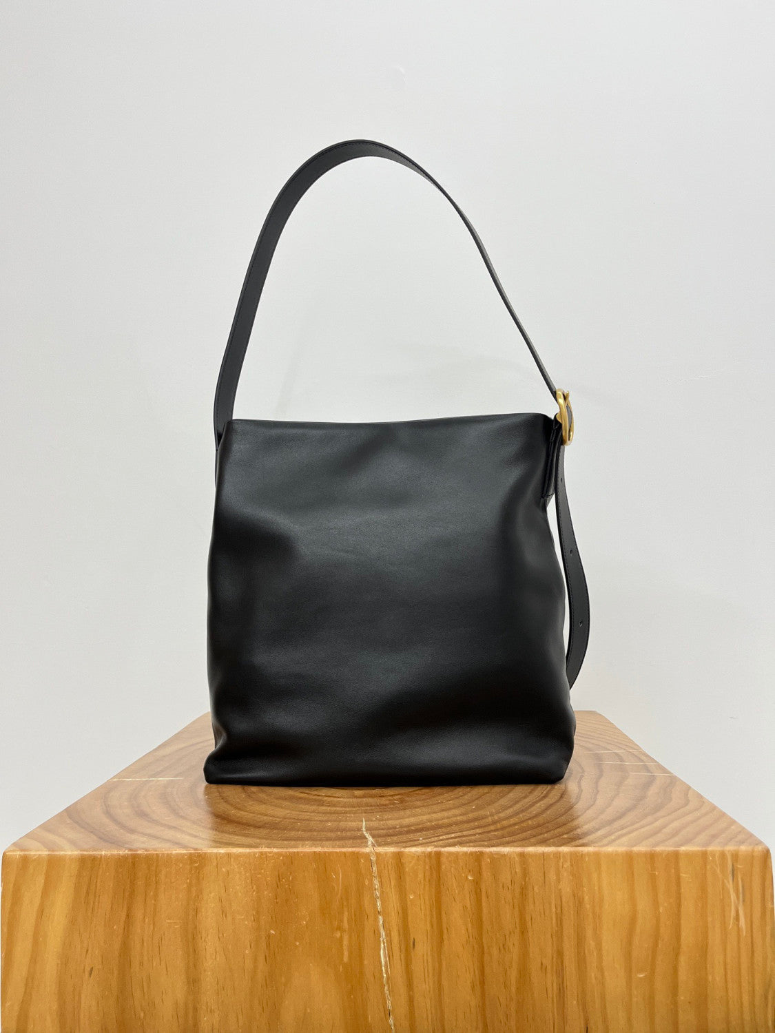 Loewe Draped Tote in Mellow Nappa Lambskin Black #336454