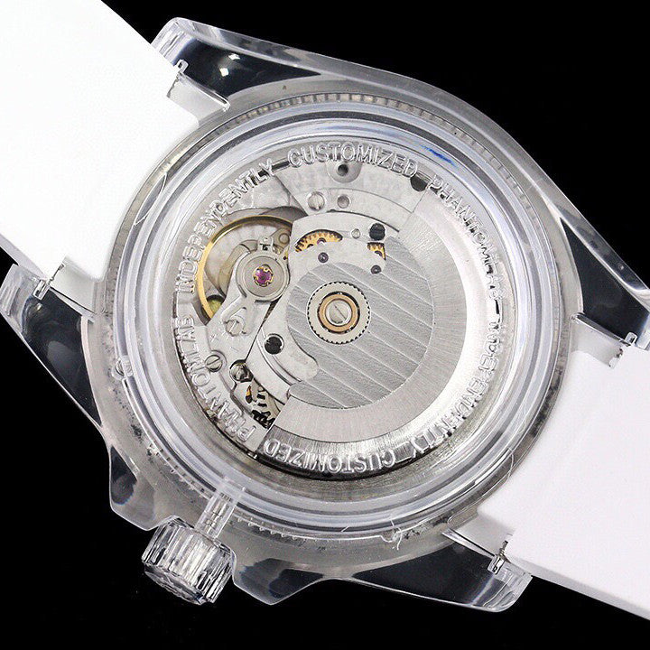 Rolex glass crystal series white tape plus transparent tape blue luminous watch accessories jewelry #82249