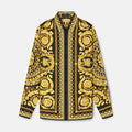 Versace Men's Spring and Autumn Barocco Printed Silk Shirt Fashion Casual Lapel Single Breasted Long Sleeve Tops #74977