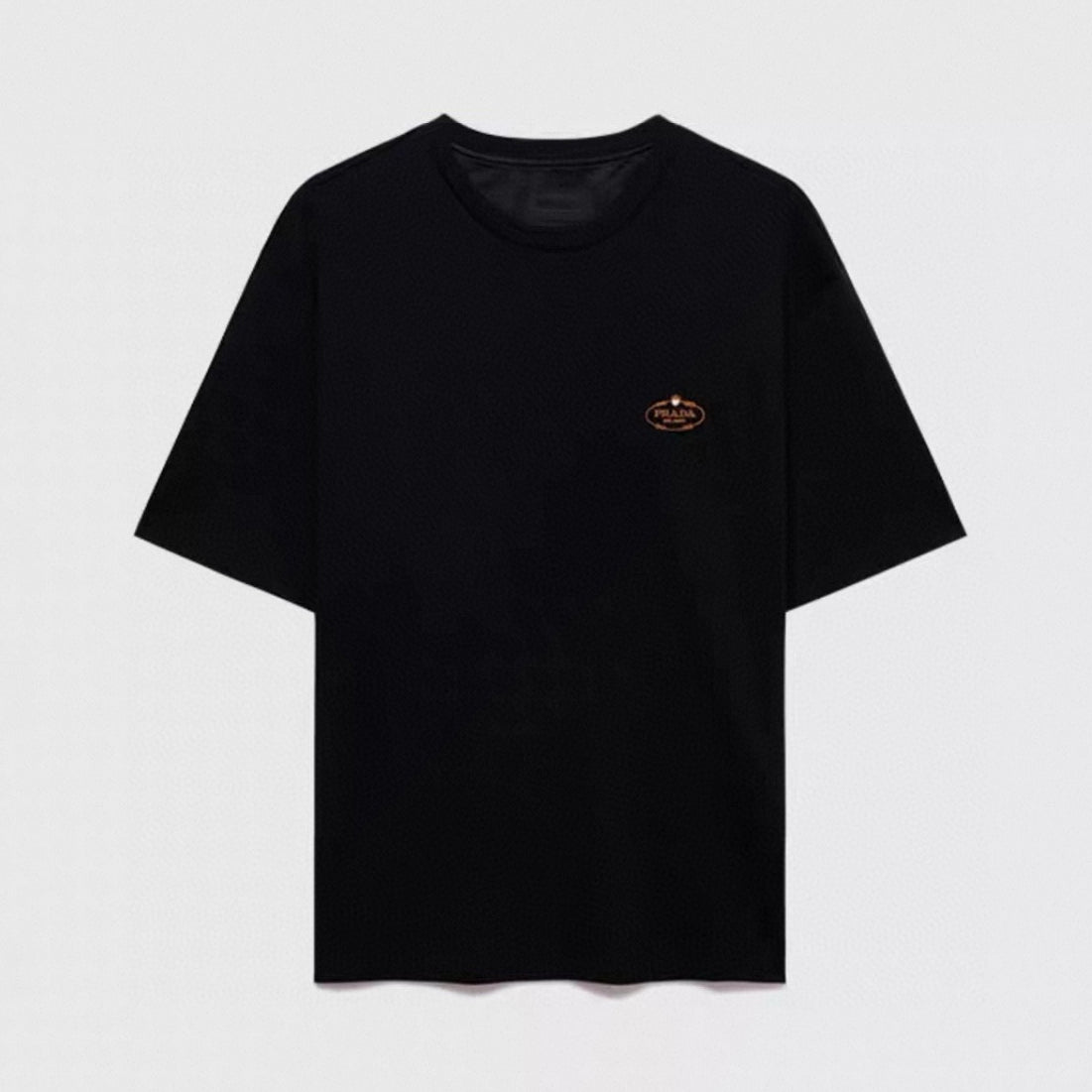 Prada Men's Summer Solid Colour Embroidered Logo Printed Round Neck Short Sleeve T-Shirt #76621