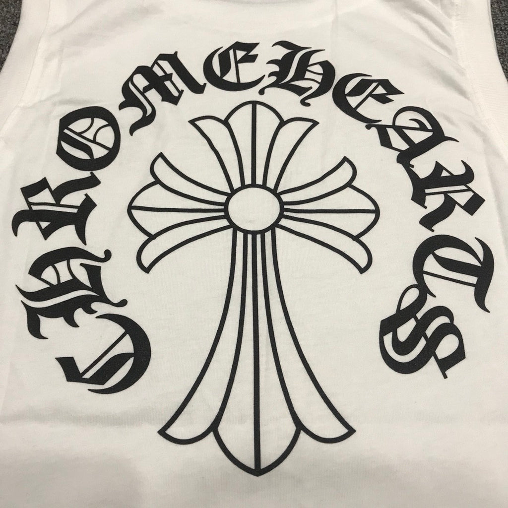 Chrome Hearts Men's Summer Logo Letter Print Round Neck Pullover Sleeveless Tank Top Vest #72262