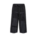 Balenciaga Men's Women's Four Seasons Cotton Black Patchwork Pajama Pants High Waist Casual Loose Straight Denim Pants Ngvp #9595