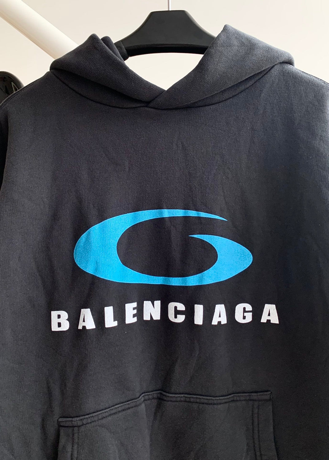 Balenciaga Men's Loop Sports Icon Hoodie Medium Fit in Black #335764