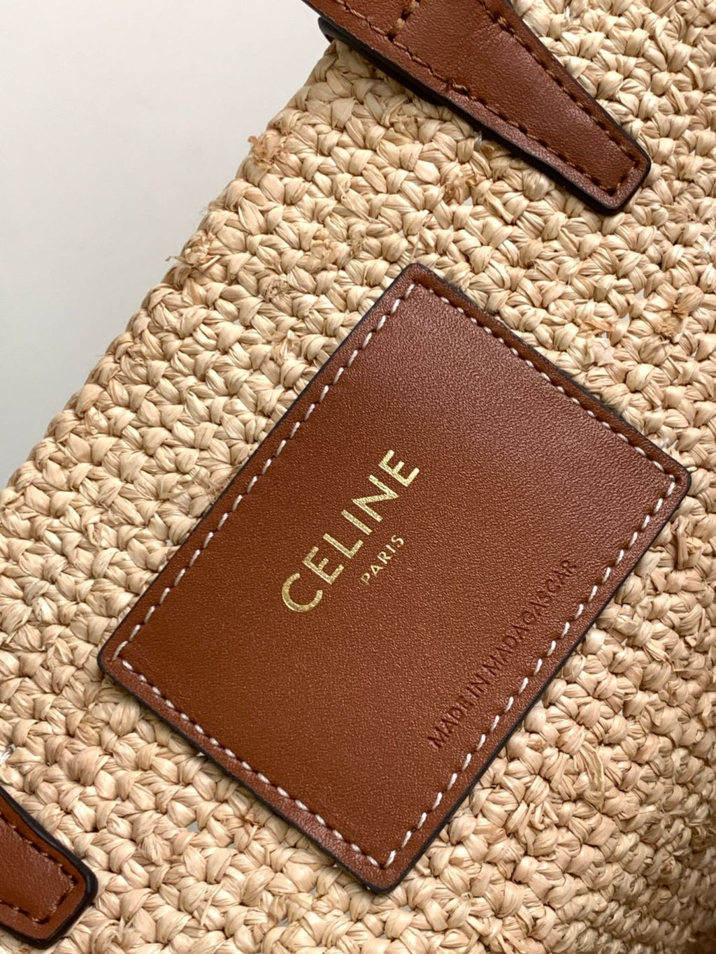 Celine Women's Teen Supple Classic Panier In Raffia Logo Calfskin Pure Color Casual Shoulder Handbag Tote Bag Bags 115802FF7.04LU #81278