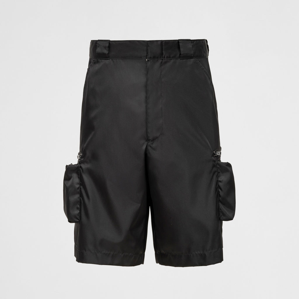 Prada Men's Summer Solid Colour Triangle Logo Nylon Casual Zip Up Shorts #76476