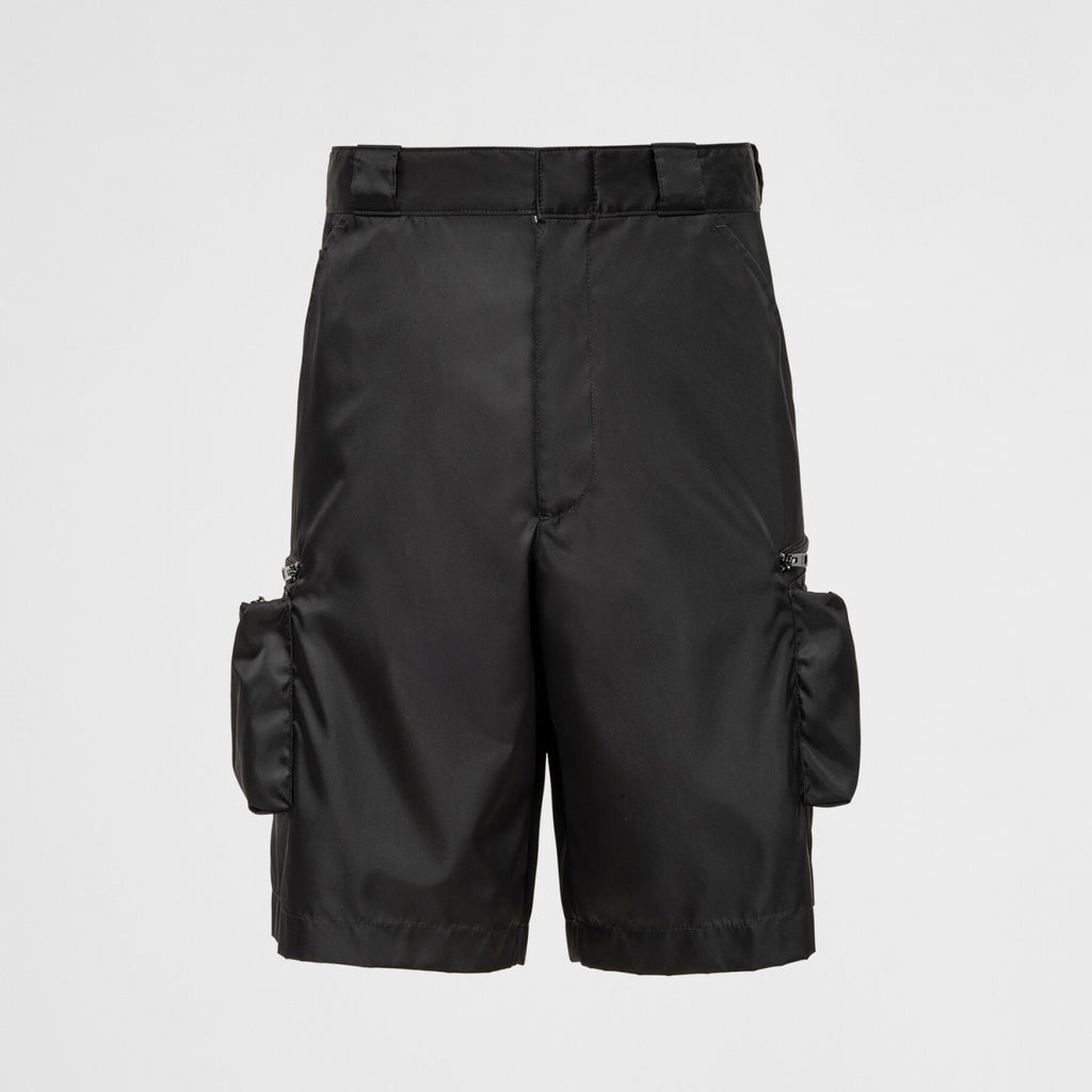 Prada Men's Summer Solid Colour Triangle Logo Nylon Casual Zip Up Shorts #76476