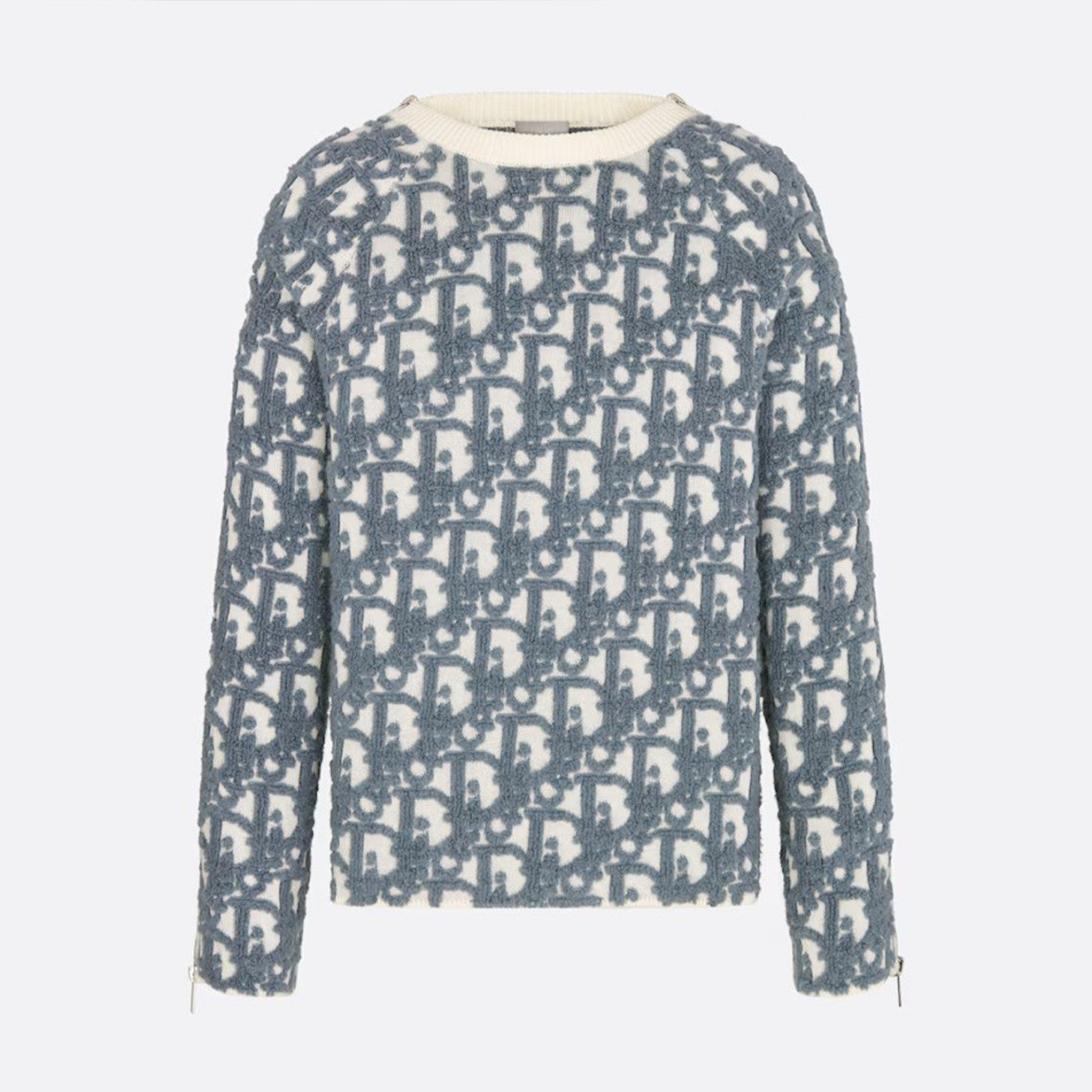 Dior Men's Spring. Autumn and Winter Oblique Printed Round Neck Long Sleeve Solid Color Fitted Sweater #72184