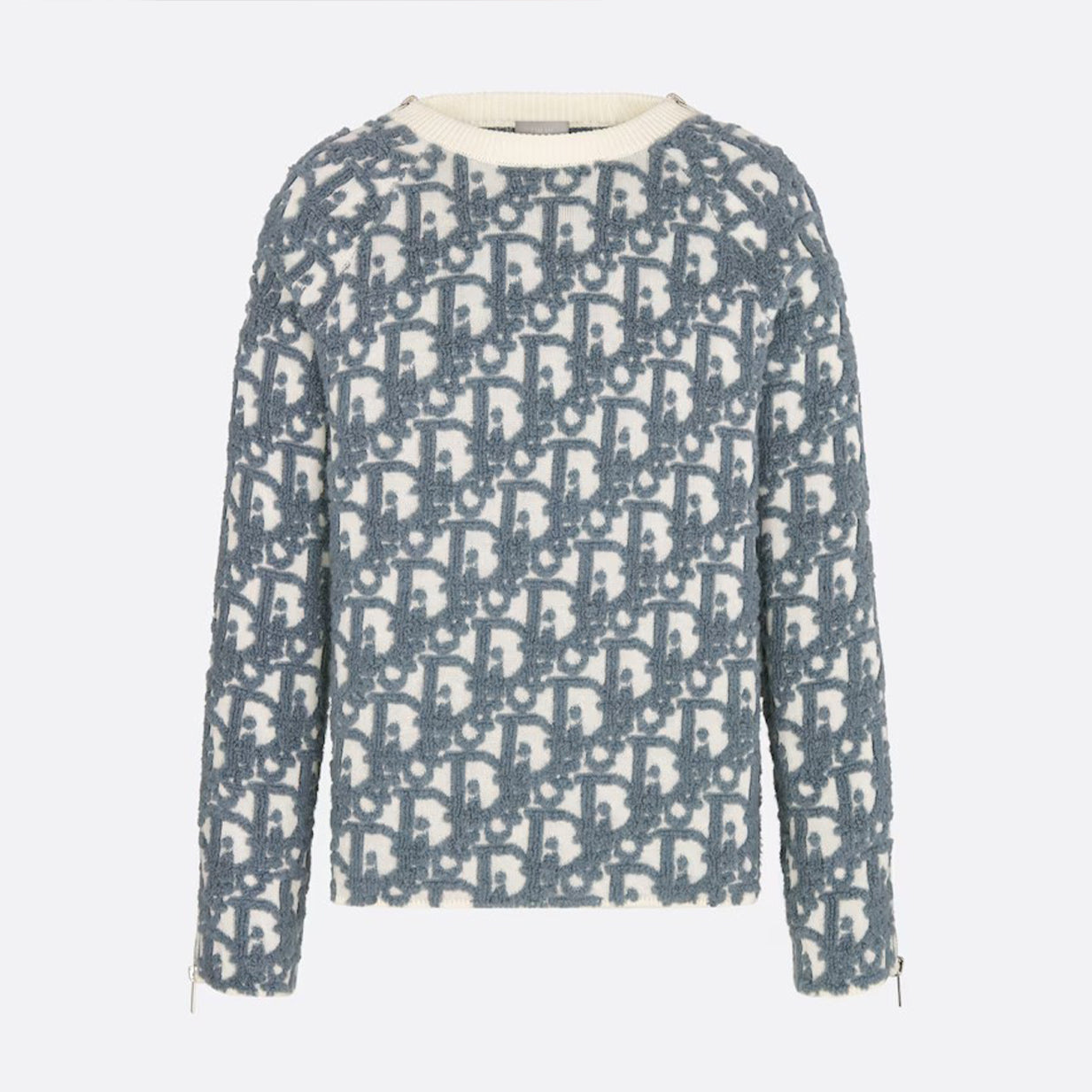 Dior Men's Spring. Autumn and Winter Oblique Printed Round Neck Long Sleeve Solid Color Fitted Sweater #72184