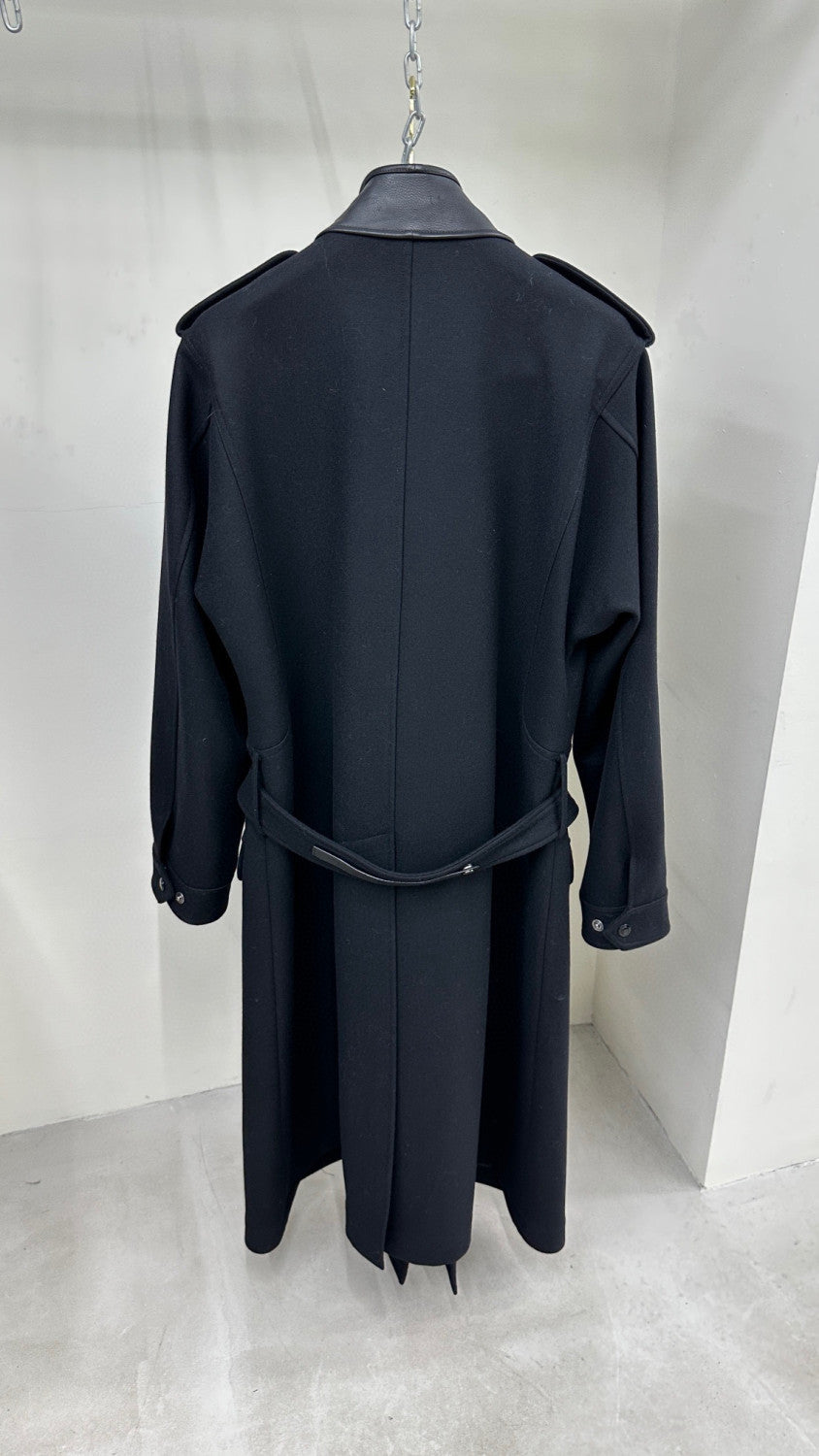 Tom Ford Solid Color Slanted Zipper Long Coat Ngvp #6779
