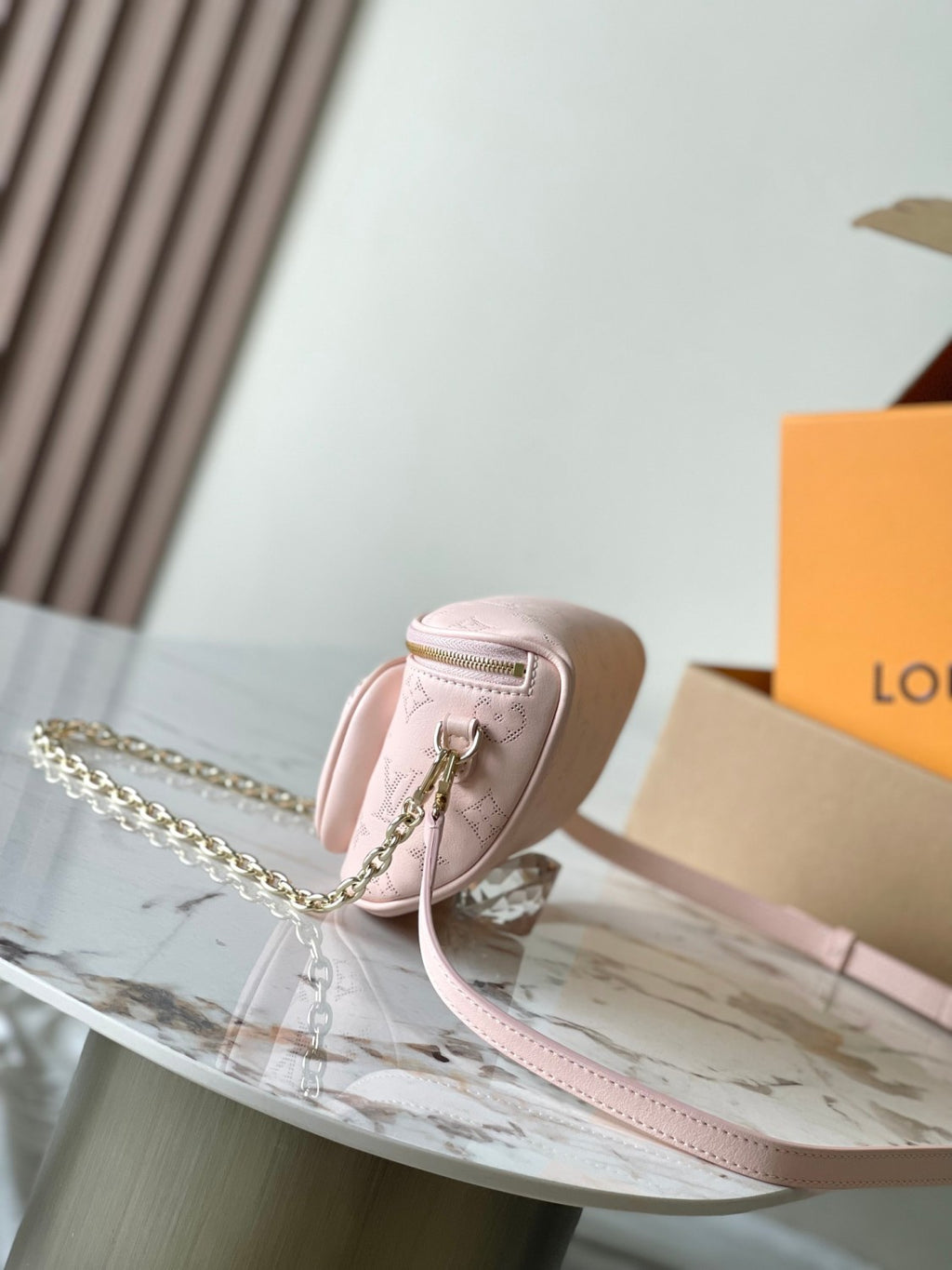 Louis Vuitton Mini Bumbag Flower Ring Women's Solid Colour Logo Print Soft Calfskin Handbag Shoulder Crossbody Bag Bags #76842