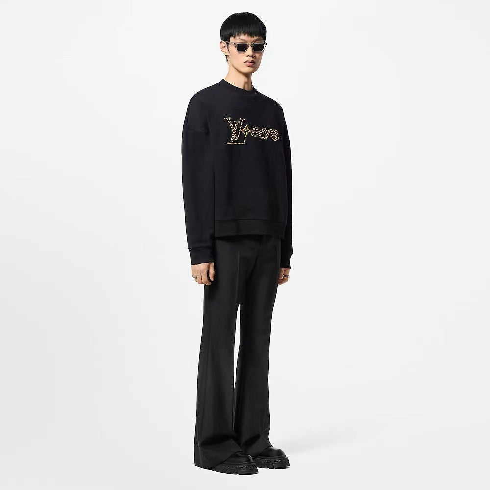 Louis Vuitton Men's Spring and Autumn Letter Printed Round Neck Cotton Long Sleeve Sweatshirt Pullover #72432