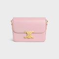 Celine Teen Triomphe Glossy Cow Leather Handbags Women's Temperament Luxury Solid Colour Temperament Crossbody Bag Logo Handbags Bag Bags #71965