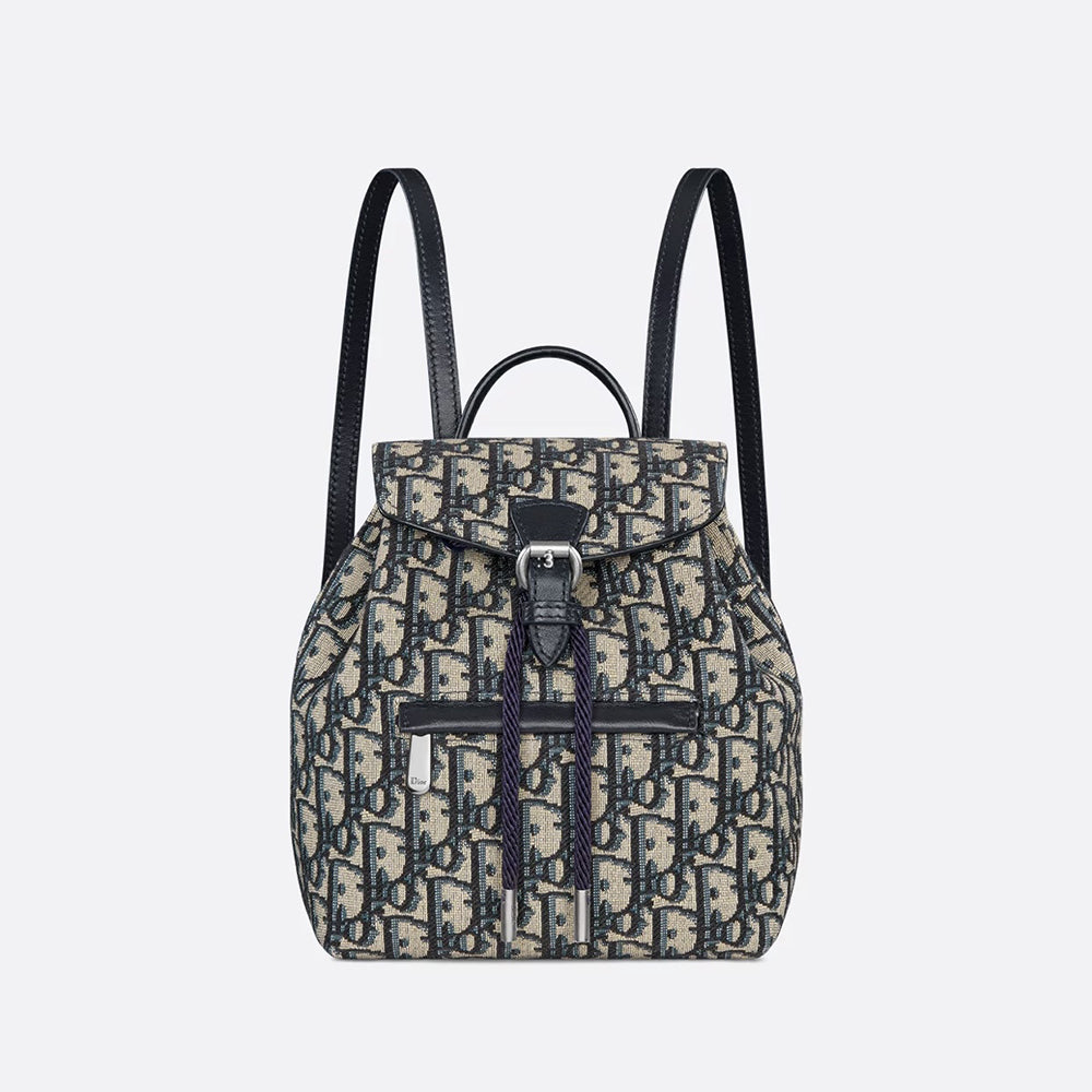 Dior Oblique Backpack Baby Children's School Bag Printed Pattern Flap With Drawstring Small Backpack Bags #84331A