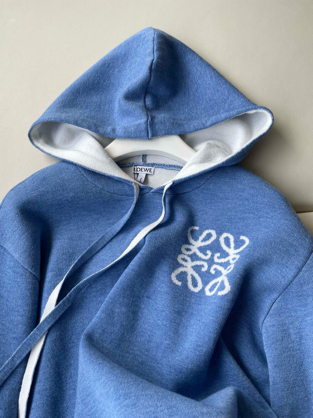 Loewe Men's And Women's Spring and Autumn Solid Color Cashmere Long Sleeve Hooded Sweatshirt Pullover #98148