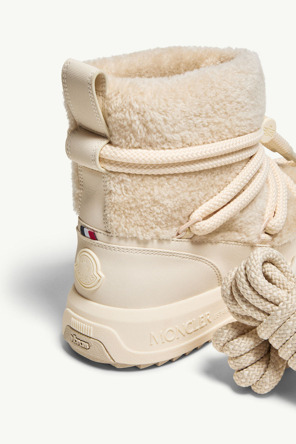 Moncler Light Beige Moncler Altive Mid Teddy Snow Boots #334369