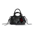 Balenciaga LE CITY Women's Fashion Classic Solid Color Fine Grain Lambskin Small Bowling Bag Handbag Crossbody Bag  Bags 8352562AB1G1000 #78616
