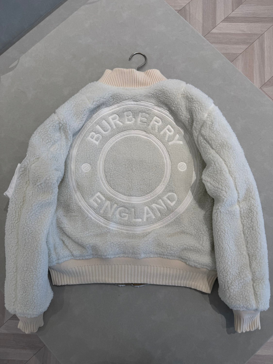 Burberry Men's Winter Fashion Casual Baseball Collar Zipper Shearling Reversible Jacket #78835
