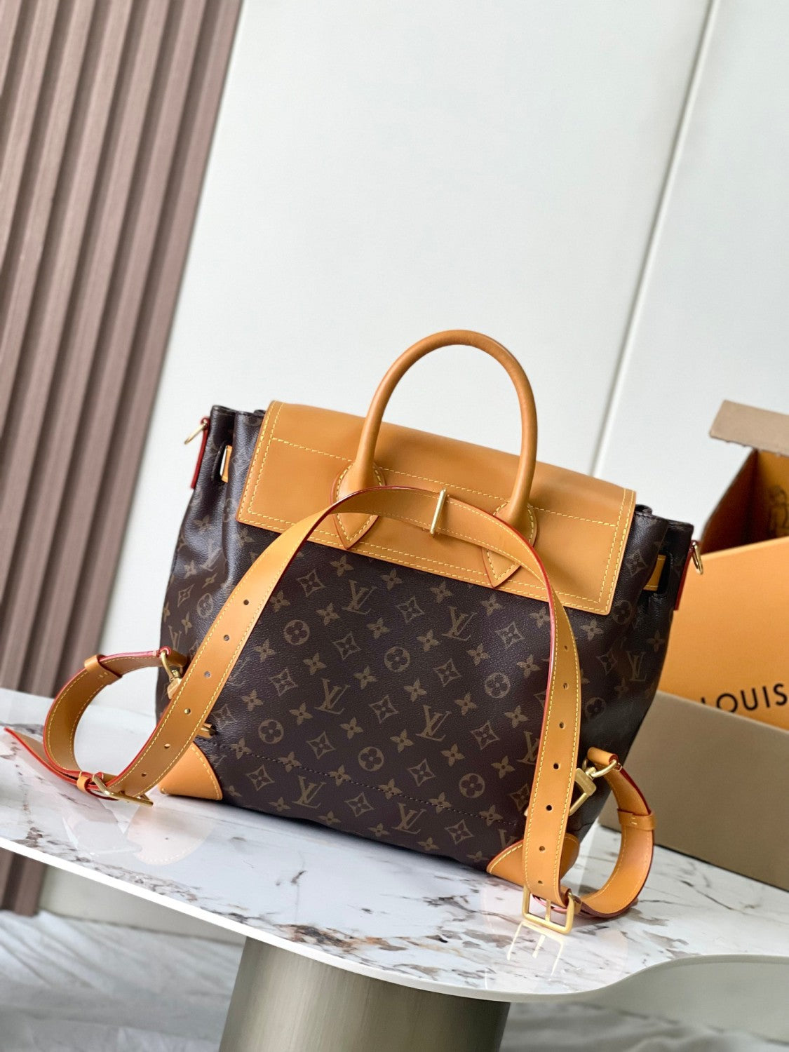 LOUIS VUITTON Steamer 30 Detachable Shoulder Strap Single Room Crossbody Monogram Coated Canvas Handbag Men's Brown #332253