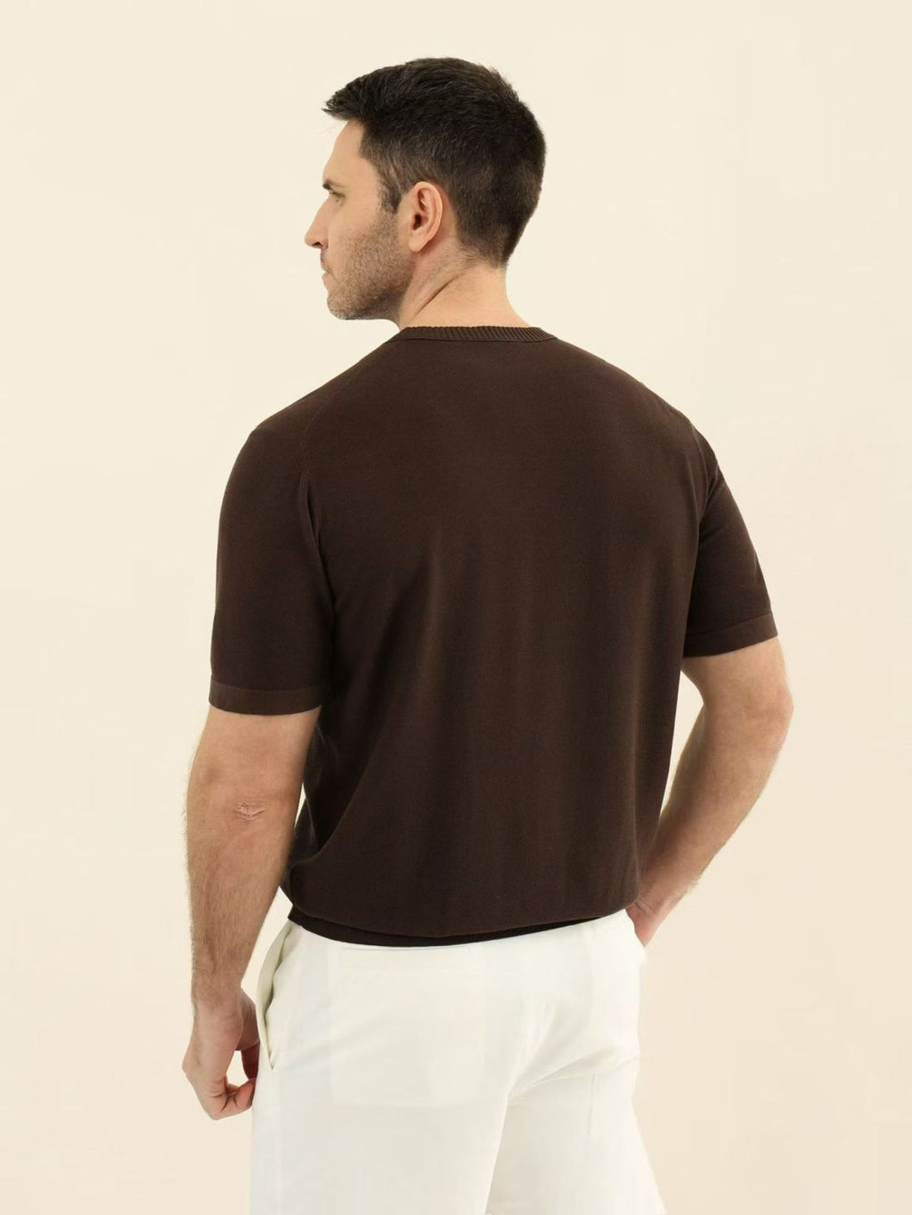 Loro Piana Solid Color Round Neck Pullover Short Sleeve T-shirt #377035