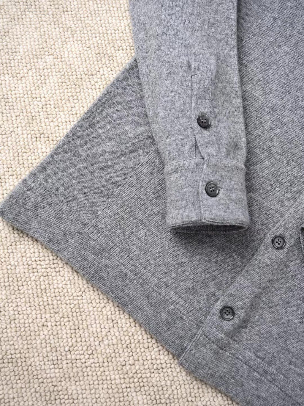 Ermenegildo Zegna Men's Spring. Summer. Autumn Cashmere Silk Lapel Long Sleeved Single Breasted Solid Color Shirt Ngvp #2564