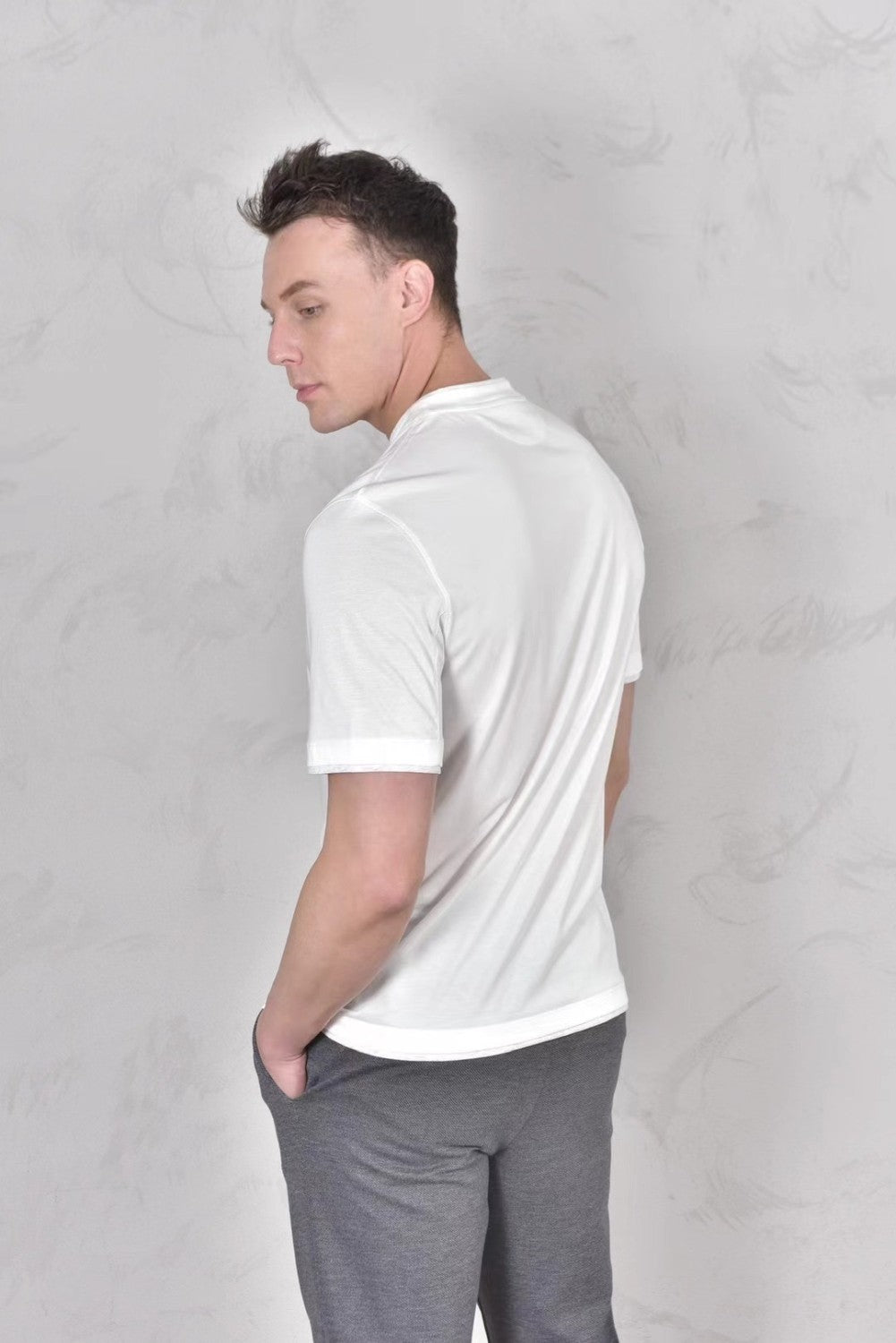 Brunello Cucinelli Men's Spring And Summer Fashion Trend Color Blocking Classic Short-sleeved Comfortable Positive Shoulder Round Neck T-shirt Tops #99379