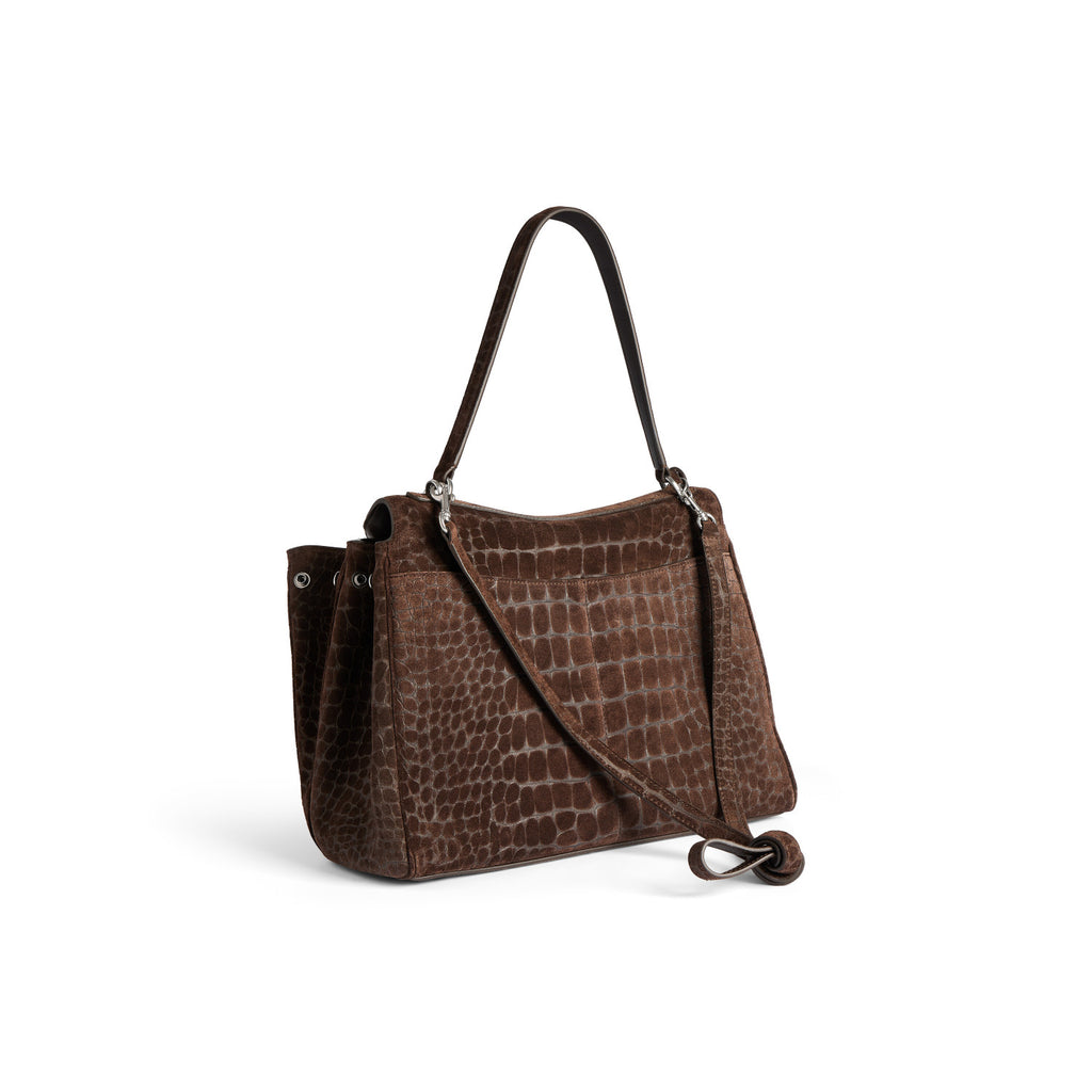 Balenciaga Women's Rodeo Handbag Medium Dark Brown #333497