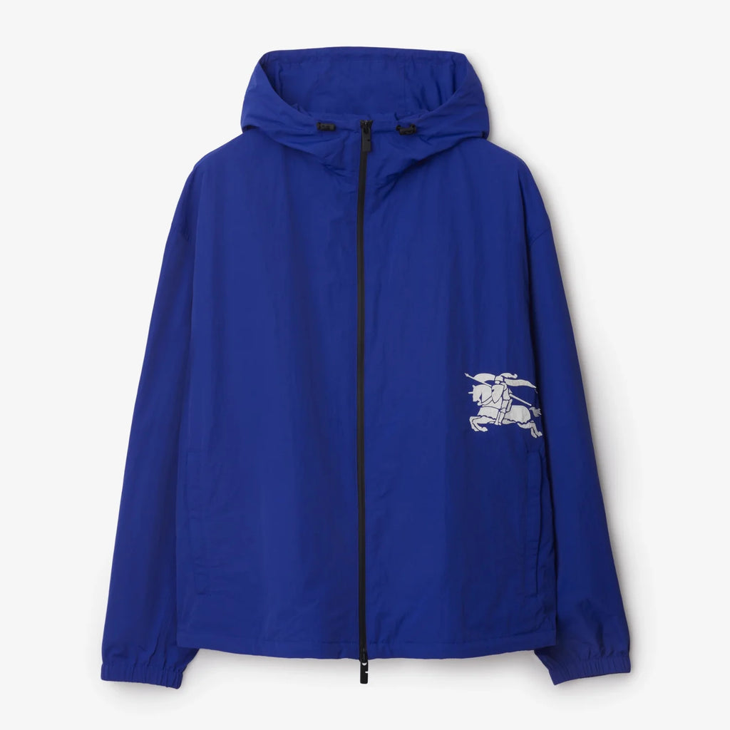 Burberry Men's Spring and Autumn Solid Color Logo Printed Hooded Zipper Long Sleeve Jacket #72149