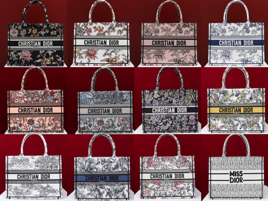 Dior Book Tote Women's Pattern Printed Embroidered Letter Printed Tweed Canvas Tote Bag Bags (please Contact Customer Service For Colour Selection Before Purchase) #76615