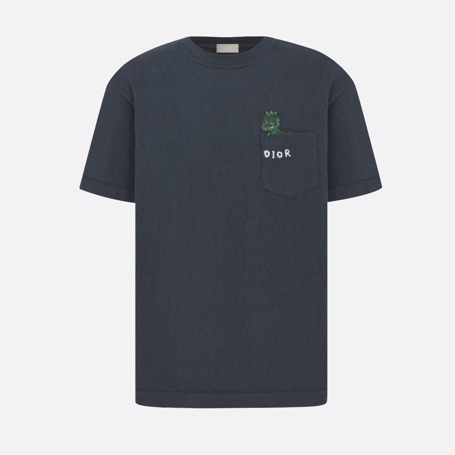 Dior Men's Summer Chest Embroidery Logo Cotton Round Neck Short Sleeve T-Shirt #97849