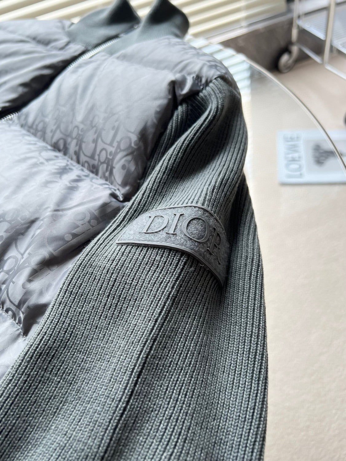 Dior OBLIQUE Long Sleeved Jacket Down Cotton Jacket #21945
