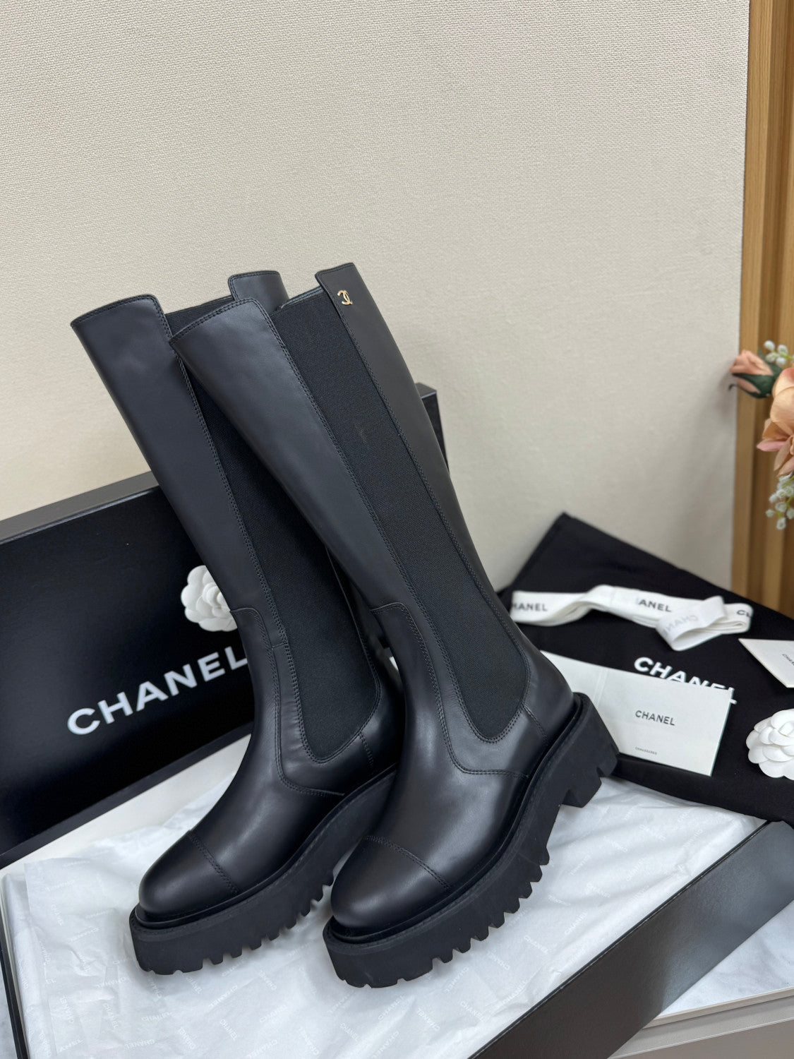 Chanel Thick Sole Knight Boots #385423