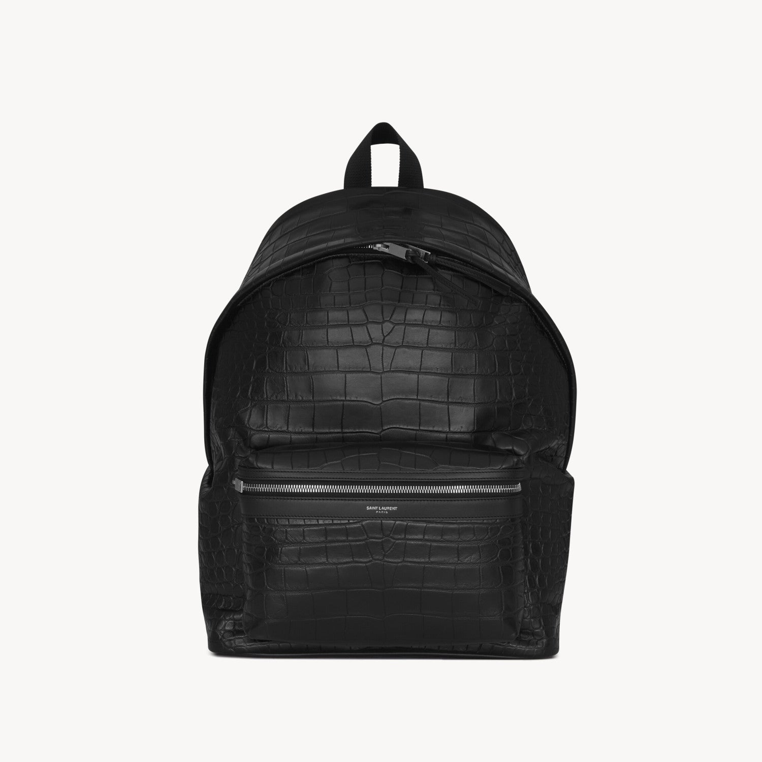 CITY Saint Laurent Embroidered Letter Fabric Leather Panel Backpack Schoolbag Bag Bags #76462