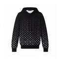 Louis Vuitton Men's Spring And Autumn Gradient Logo Knitted Hoodie Fashionable And Casual Drawstring Sweater  #95123