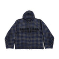 Balenciaga Men's And Women's Spring And Fall Embroidered Letter Print Purple Checkered Hooded Zipper Long Sleeve Jacket Pants Suit Set #76546