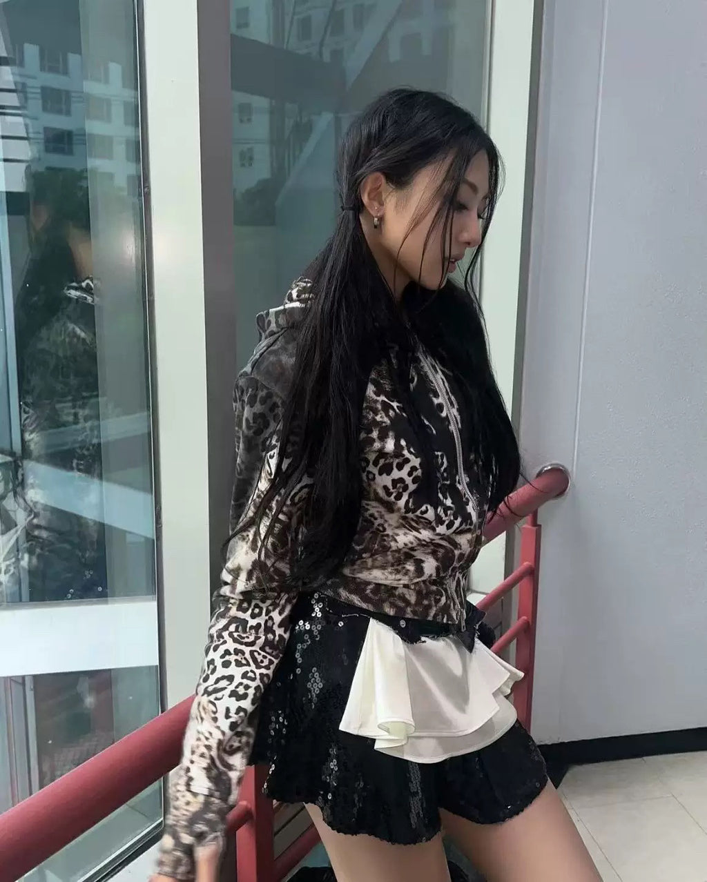 Mowalola x Ksubi Men's Women's Leopard Print Zipper Hooded Sweatshirt Spring And Autumn Cotton Long Sleeve Jacket Ngvp #1924