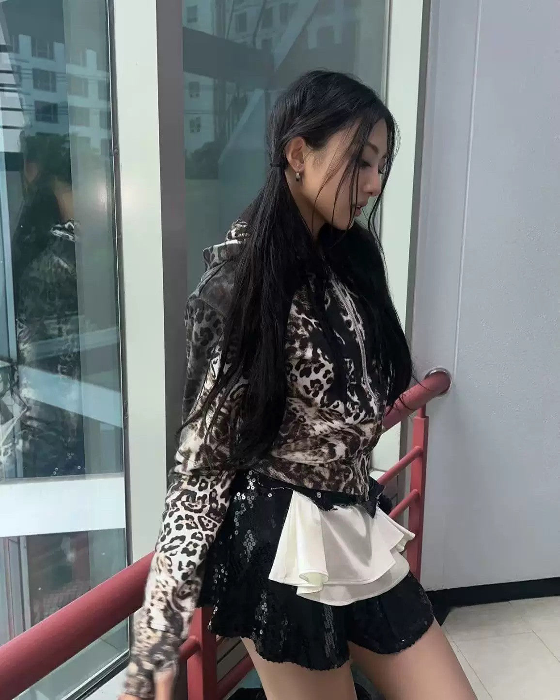 Mowalola x Ksubi Men's Women's Leopard Print Zipper Hooded Sweatshirt Spring And Autumn Cotton Long Sleeve Jacket Ngvp #1924