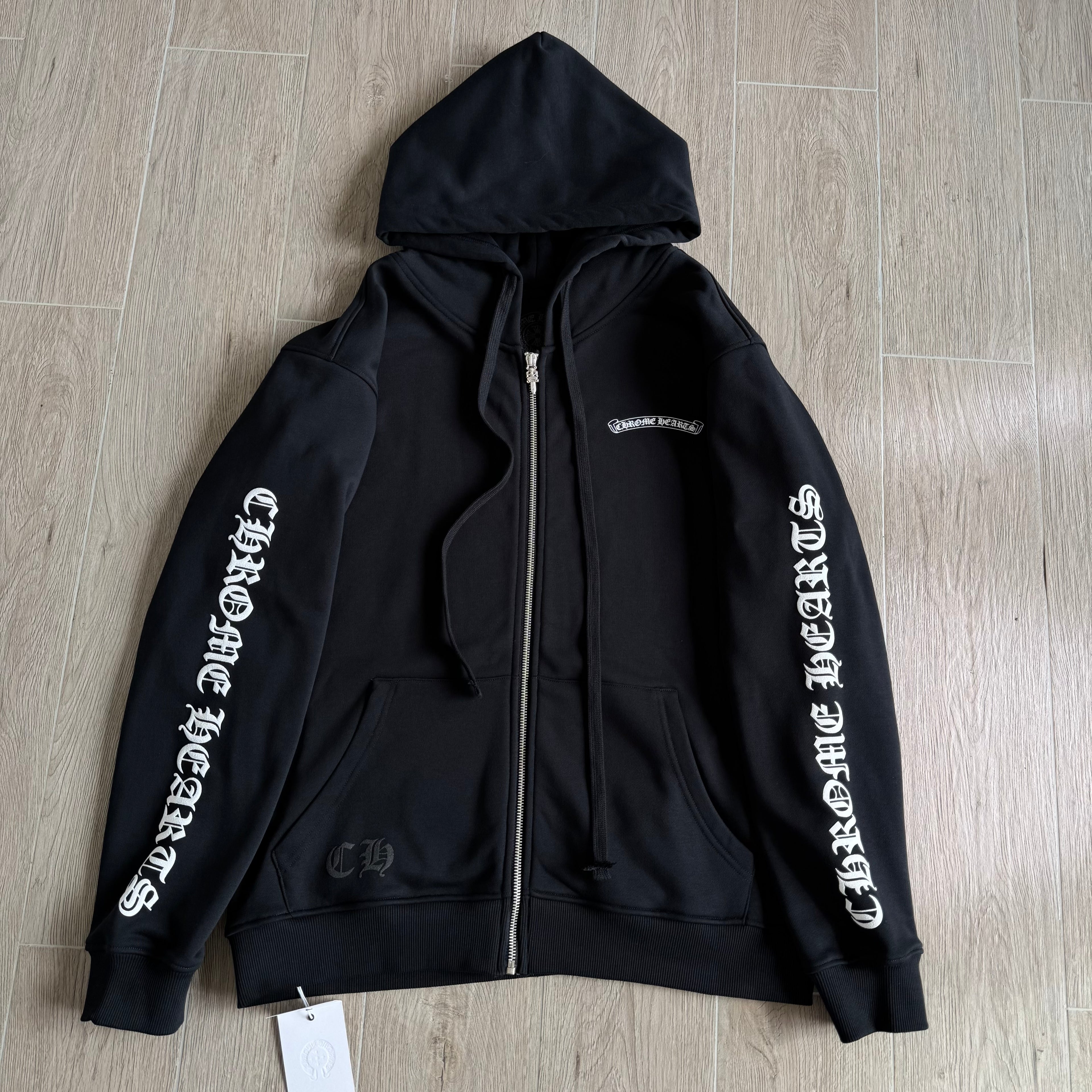 Chrome Hearts Sanskrit Letters on the Side Jacket Hooded Sweatshirt Pants #375726