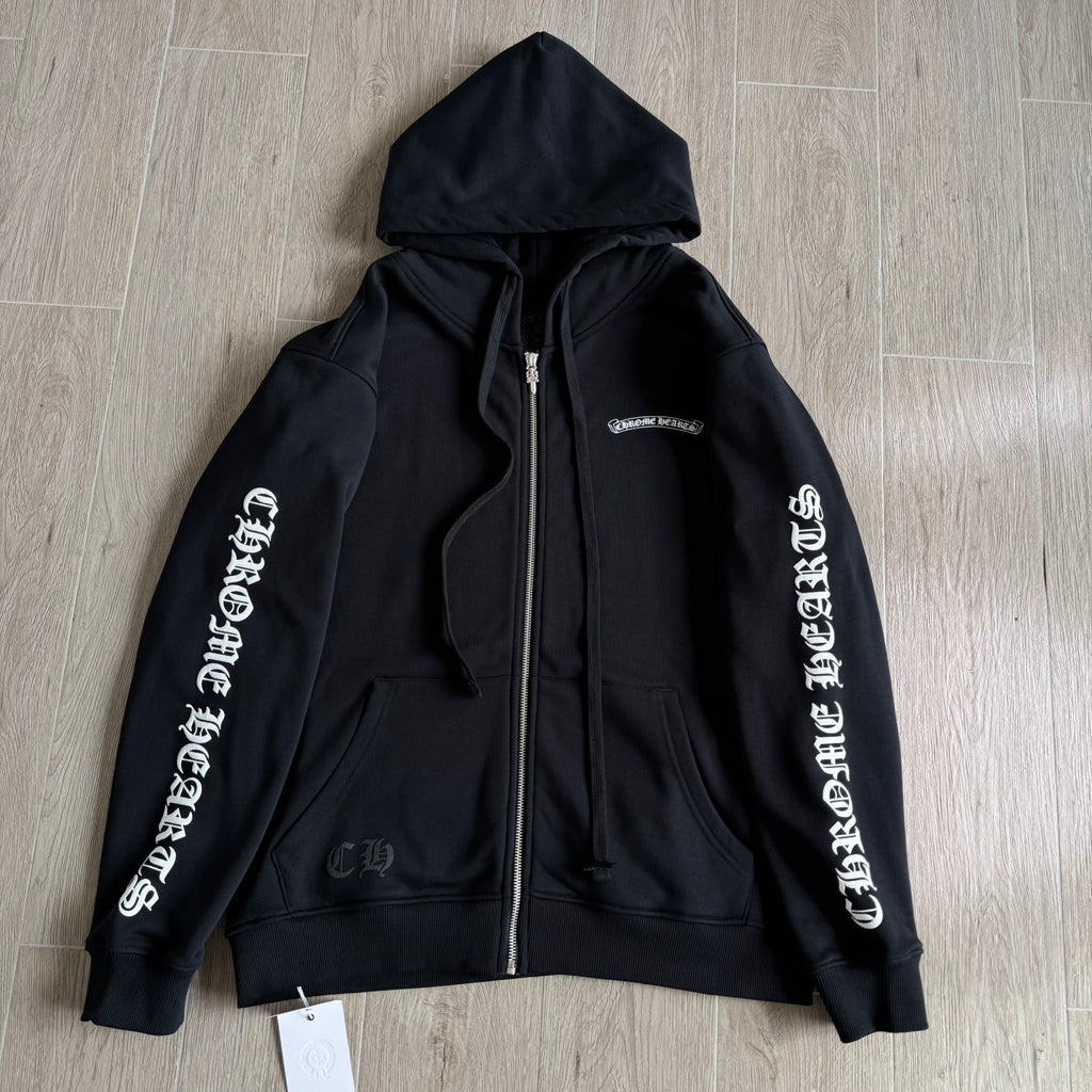 Chrome Hearts Sanskrit Letters on the Side Jacket Hooded Sweatshirt Pants #375726