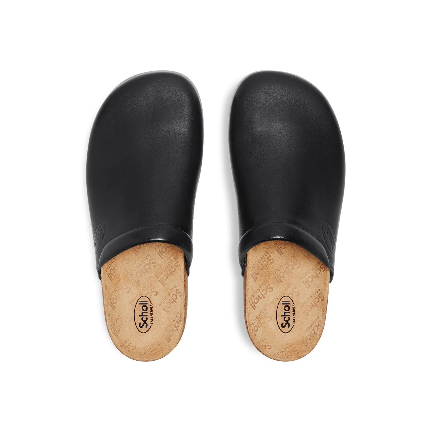 Balenciaga Men's Balenciaga I Scholl Flat Mule In Black Cowhide Flat Logo Birkenstock Shoes Fashion Temperament Trend Casual Shoes Slippers Ngvp #1973