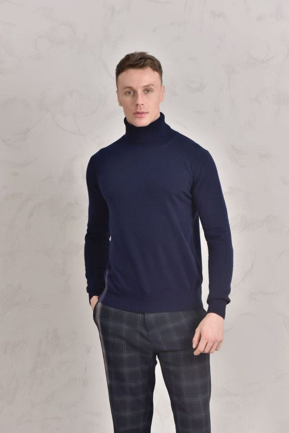 Loro Piana Dolcevita Men's High Neck Sweater Fall And Winter Knitted Fashion Trend Of Comfortable Long-sleeved Casual Knit Pullover Sweater Ngvp #2225