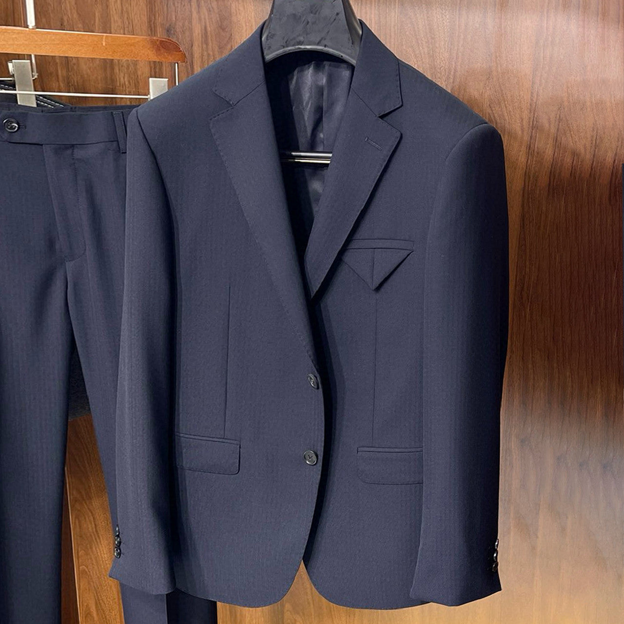 Bottega Veneta Men's Spring And Fall Solid Color Lapel Single-breasted Wool Suit Two-piece Suit Pants Suit  Ngvp #7756