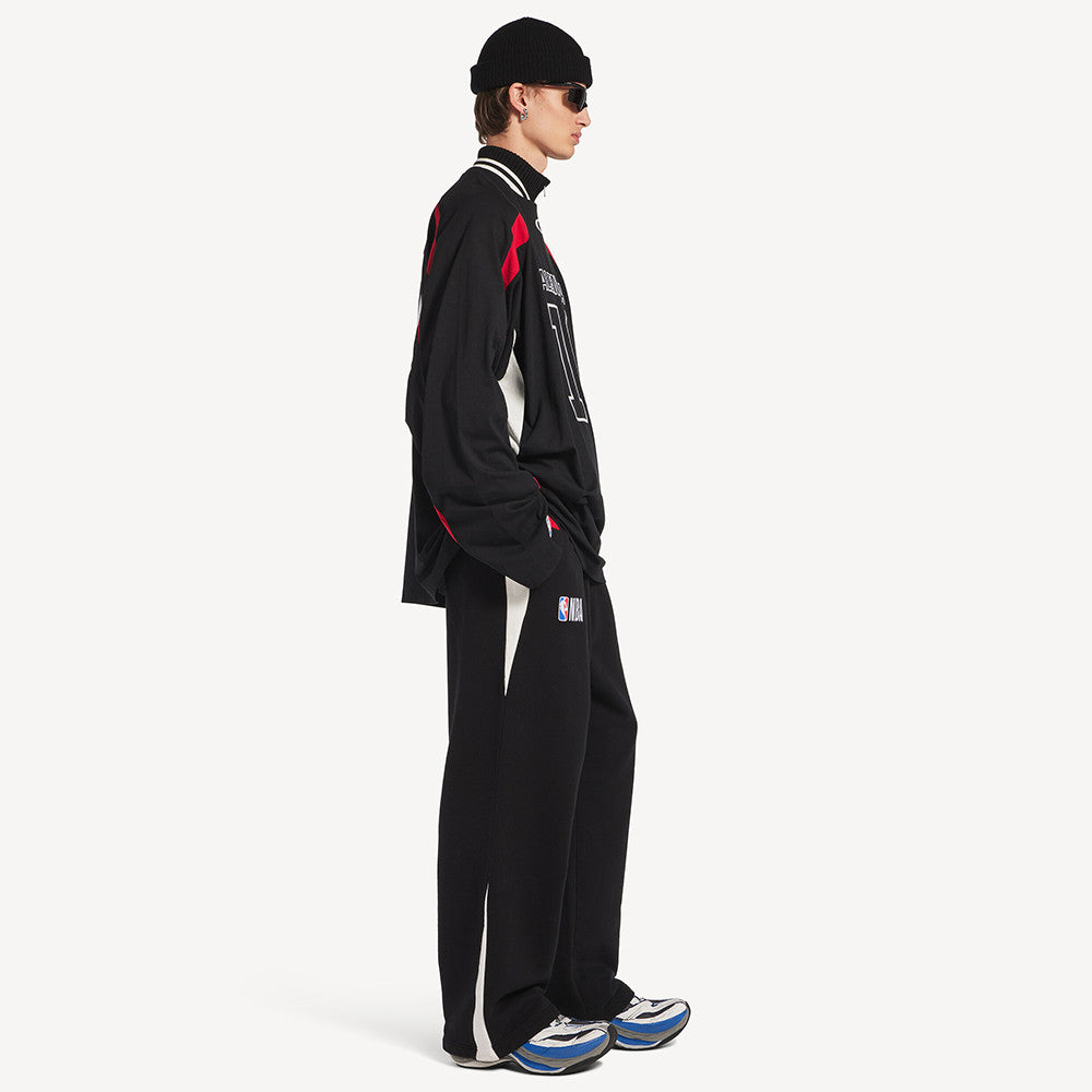 Balenciaga Men's Balenciaga NBA Collaboration Oversized Long Sleeve T-shirt in Black Multicolor #377156