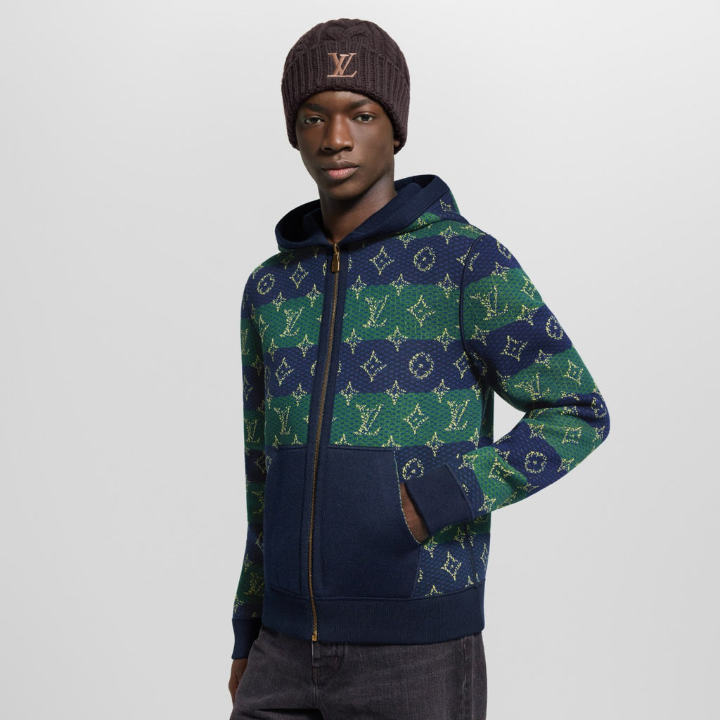 Louis Vuitton MONOGRAM Men's Spring/Fall Fashion Casual Hooded Zipper Letter Print Reversible Jacket #331359