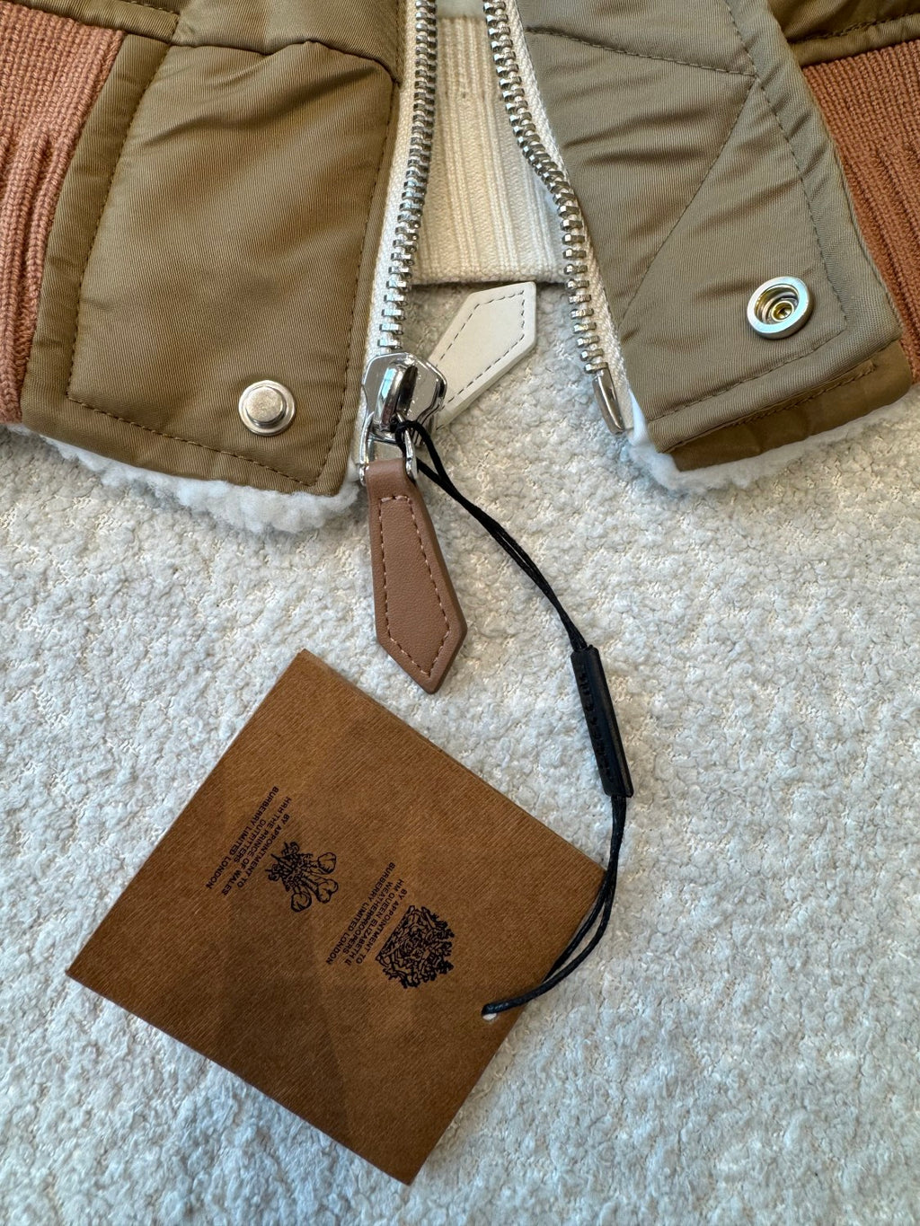 Burberry Men's Winter Fashion Casual Baseball Collar Zipper Shearling Reversible Jacket #78835