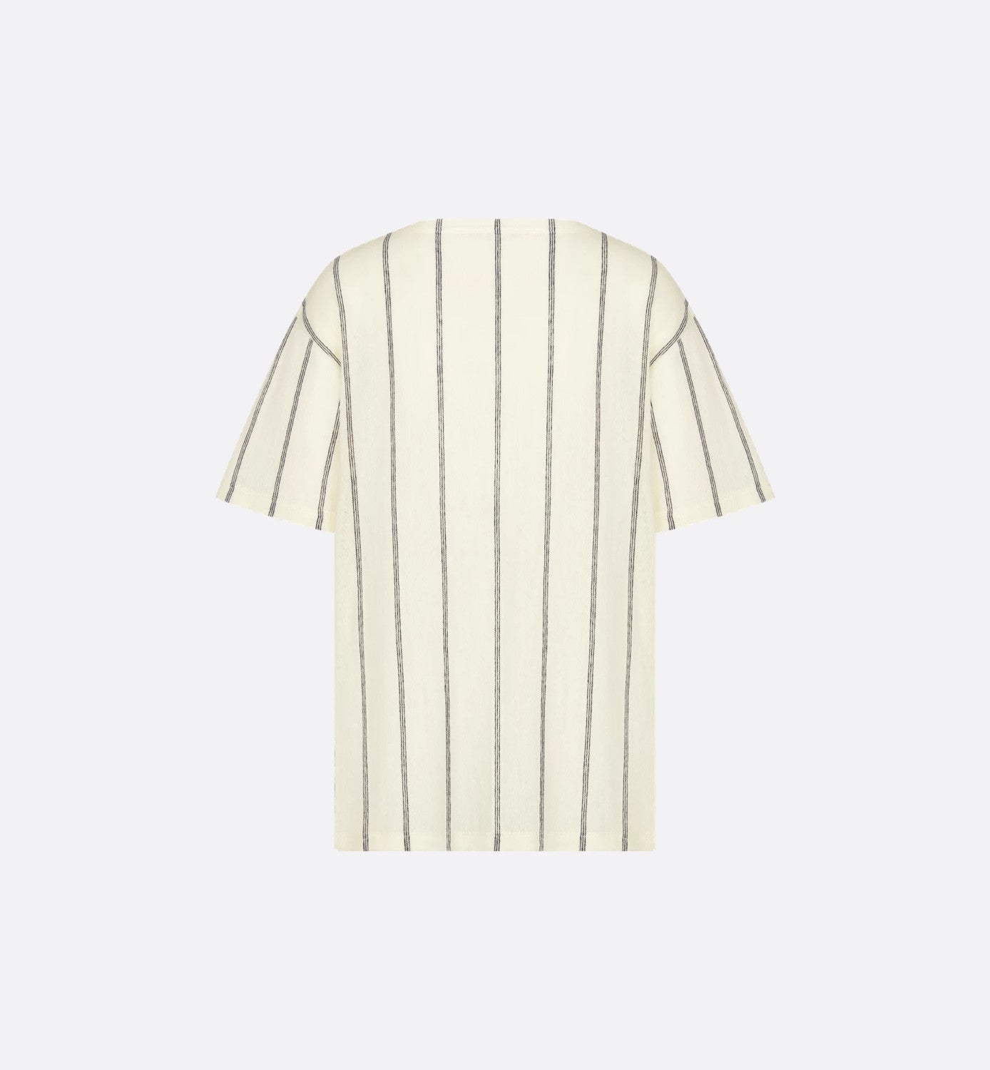 Dior Men's Summer Embroidered Solid Color Striped Loose-Fit Christian Dior Couture Short-Sleeved T-Shirt #81352