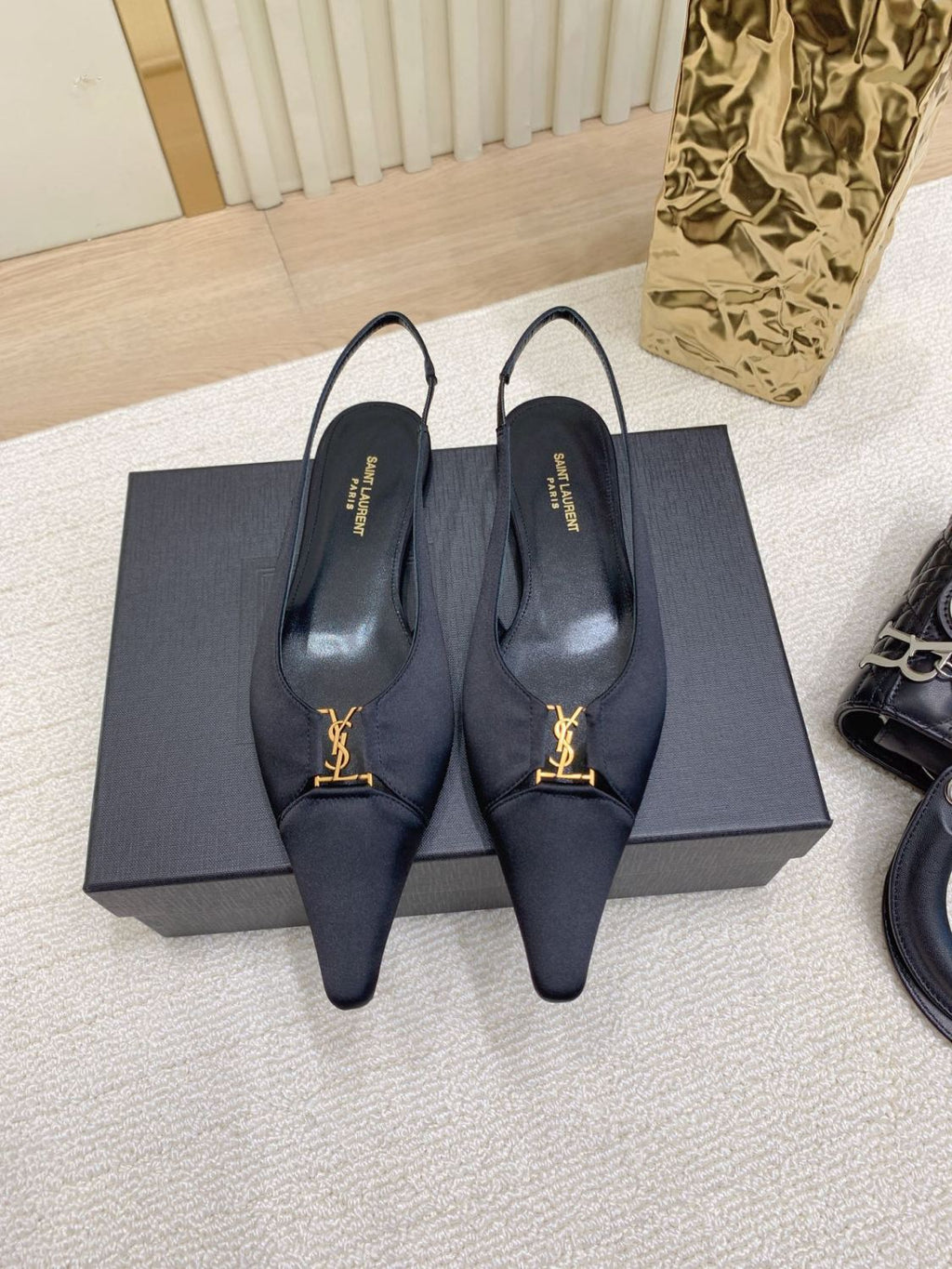 Saint Laurent Latest 2025 Silk Leather Spring/Summer Runway Single Shoes #332701